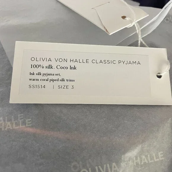 UK LUXURY Olivia Von Halle100% HIGH Quality Silk Pajamas- NEVER Worn-